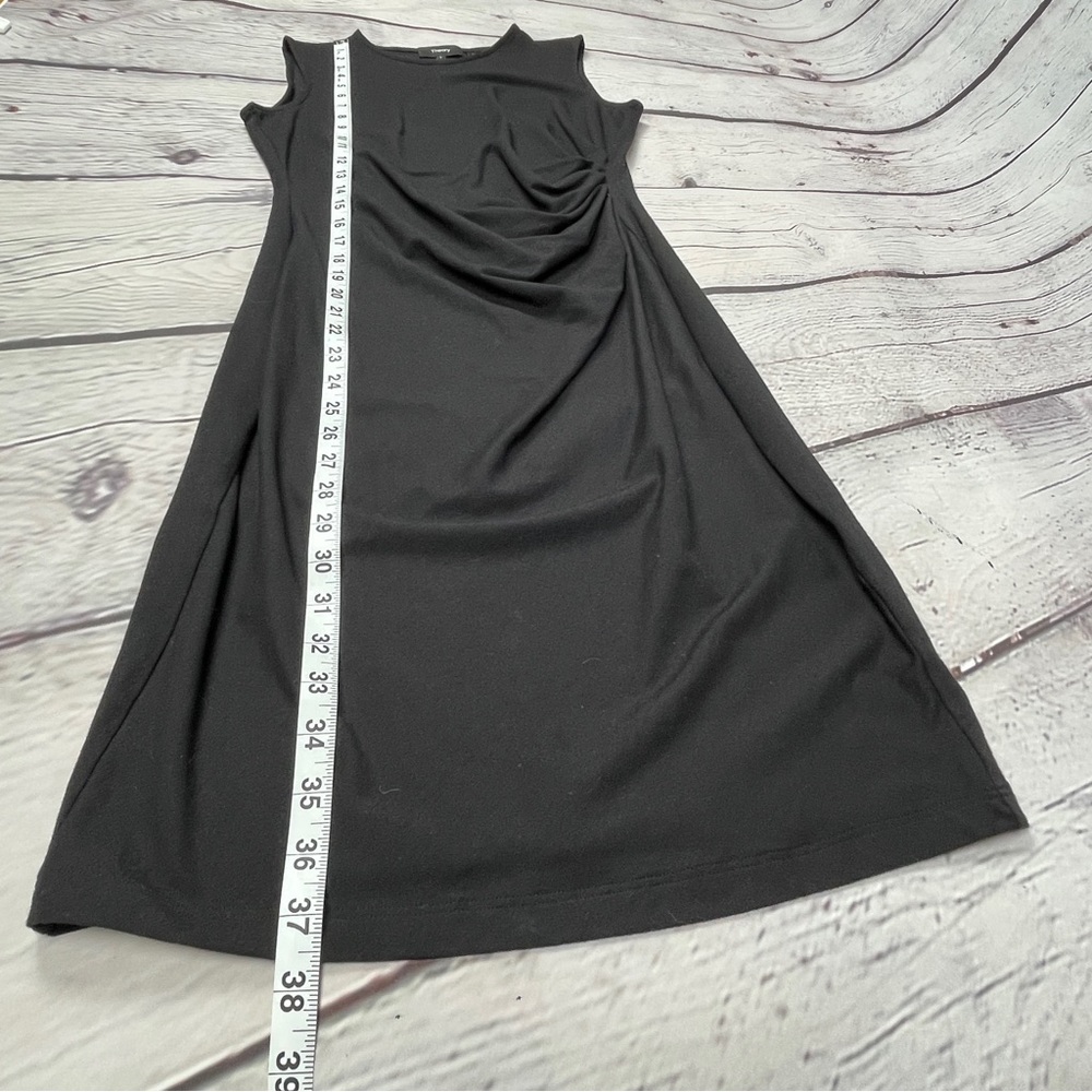 THEORY Jorainna SL2 black stretch cotton midi sheath dress, size S - Picture 10 of 12